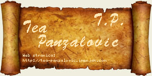 Tea Panzalović vizit kartica